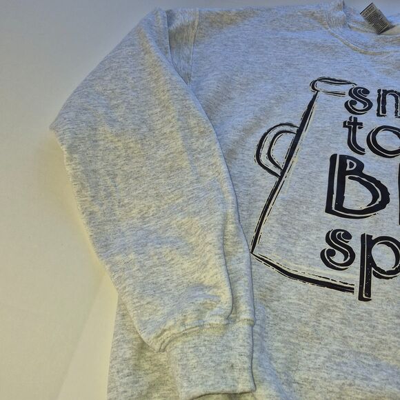 Gildan Sweat Shirt Cotton Blend Gray Size Med, Small Town Big Spirit. - Picture 3 of 9